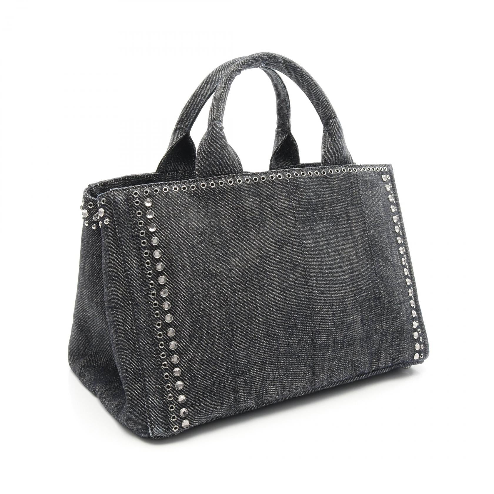 Prada CANAPA DENIM Tote Bag - Image 2