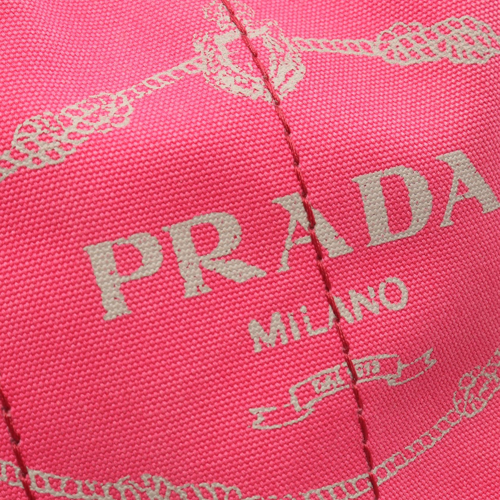 Prada Canapa Canvas Tote Bag - Image 9