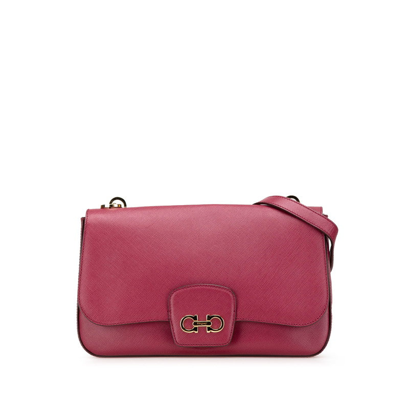Salvatore Ferragamo Gancini Leather Shoulder Bag - Image 38