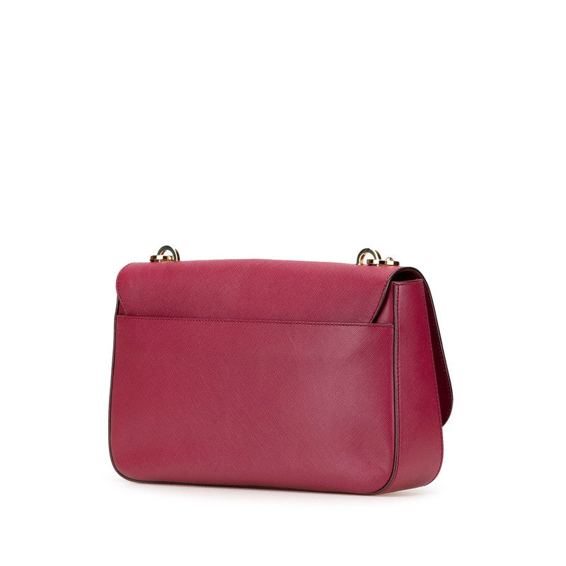 Salvatore Ferragamo Gancini Leather Shoulder Bag - Image 43