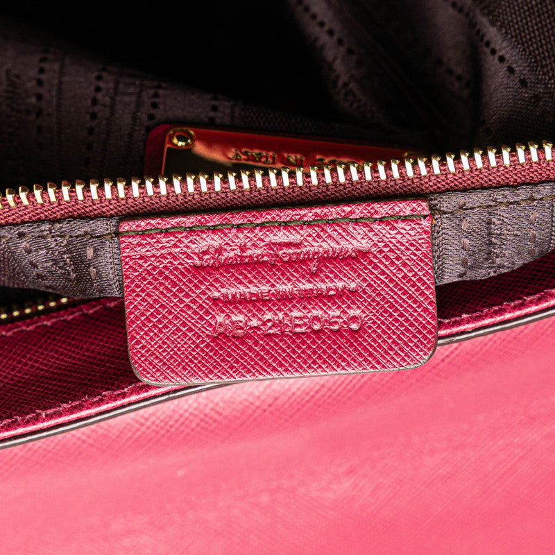 Salvatore Ferragamo Gancini Leather Shoulder Bag - Image 47