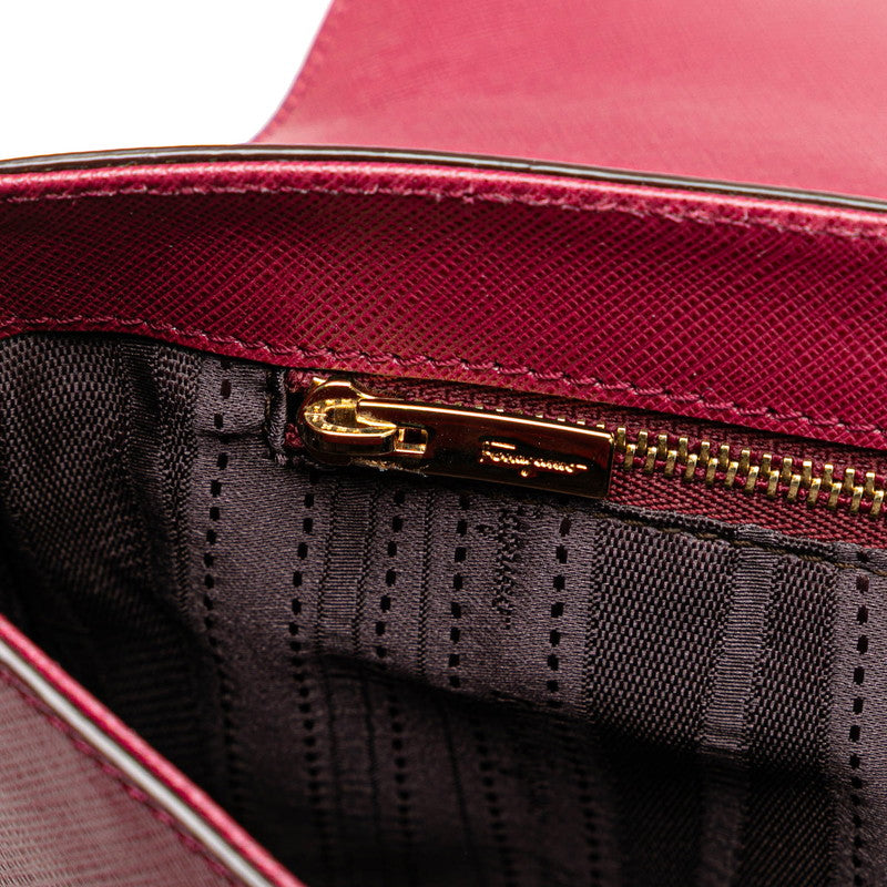 Salvatore Ferragamo Gancini Leather Shoulder Bag - Image 48