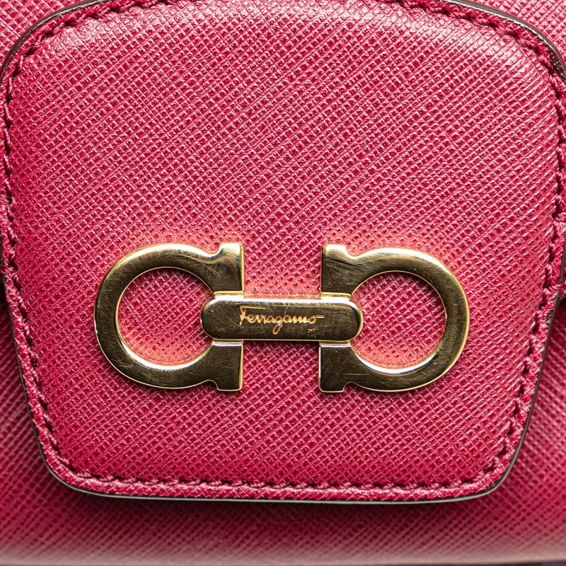 Salvatore Ferragamo Gancini Leather Shoulder Bag - Image 49