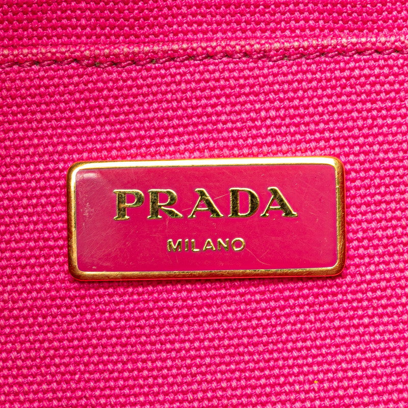 Prada Canapa Triangle Logo Canvas 2way Bag - Image 16