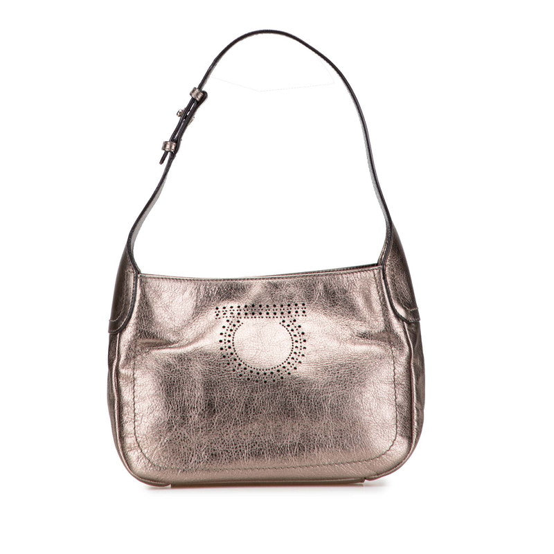 Salvatore Ferragamo Gancini Leather Shoulder Bag - Image 51