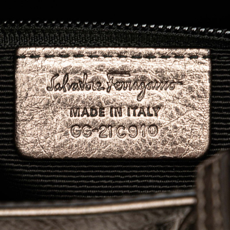 Salvatore Ferragamo Gancini Leather Shoulder Bag - Image 56