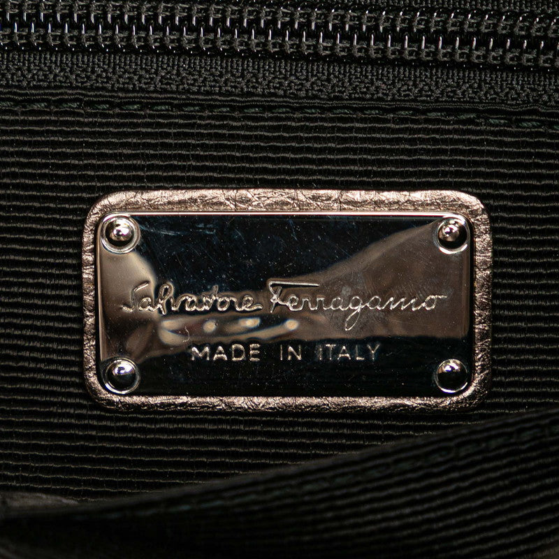 Salvatore Ferragamo Gancini Leather Shoulder Bag - Image 57