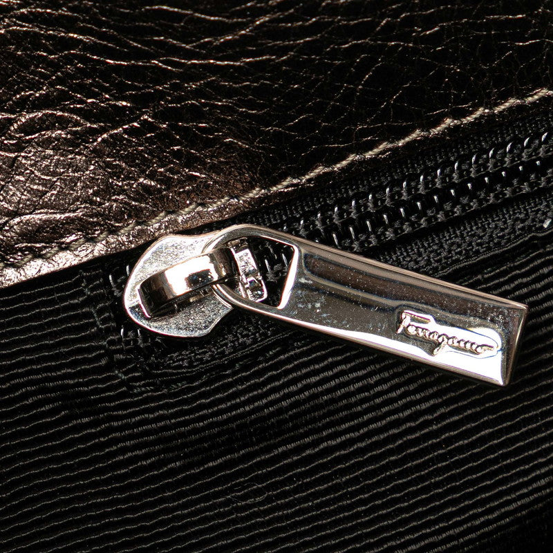 Salvatore Ferragamo Gancini Leather Shoulder Bag - Image 58