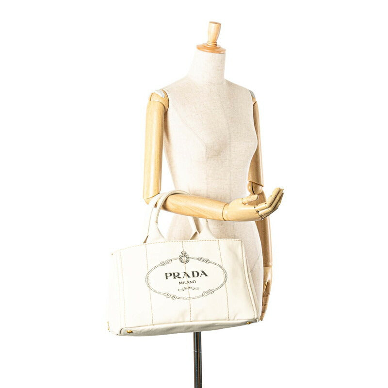 Prada Canapa Canvas Tote Bag - Image 21