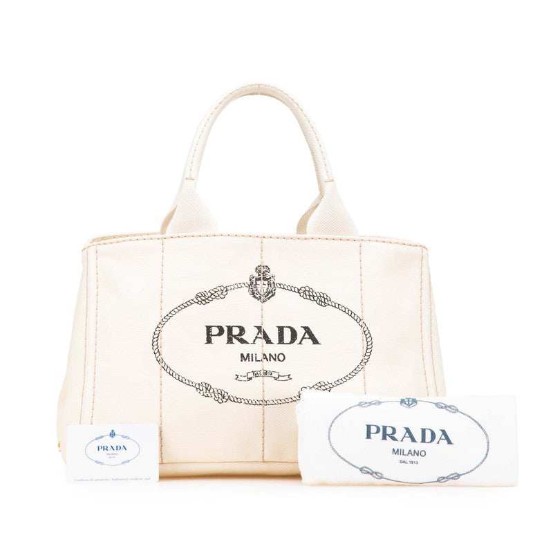 Prada Canapa Canvas Tote Bag - Image 22